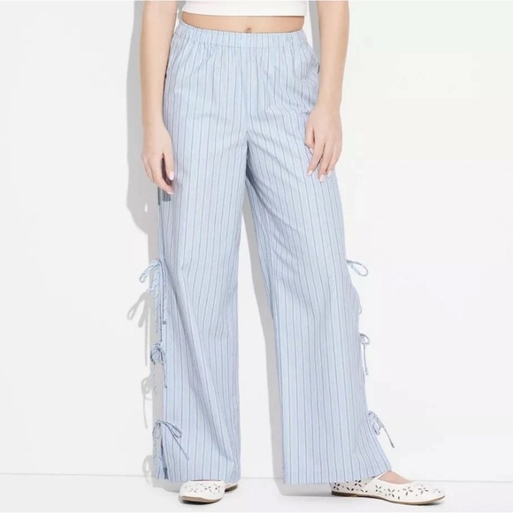 wild fable Pants - Wild Fable High-Rise Side-Tie Relaxed Boxer Pants